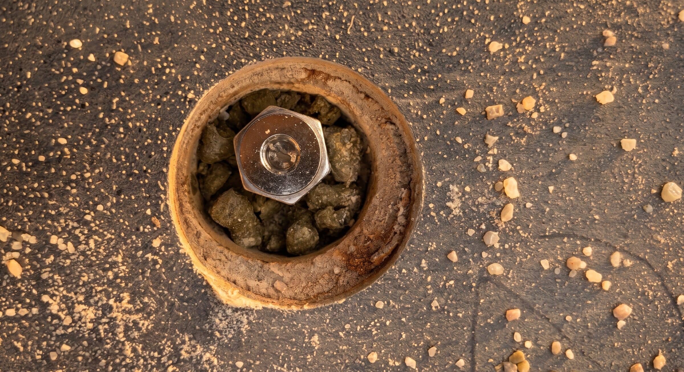 Soil gas probe installation: photo 8 of 9